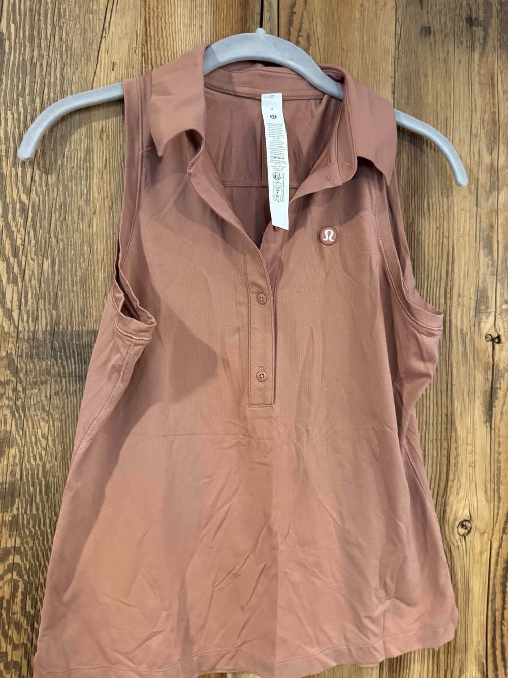 lululemon athletica Sleeveless Polo Tank in Dusty Rose